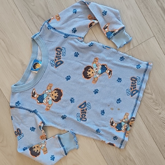 Y2K 2007 Go Diego Go Matching Thermal Pajama Set, size 6 - Picture 2 of 14